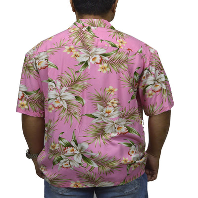 Locally made Hawaii: Rayon Hawaiian Shirt Maui Orchid -Pink