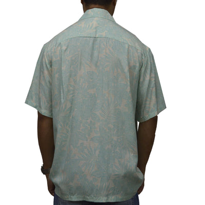 Locally made Hawaii: Rayon Hawaiian Shirt Manoa Hibiscus -Green