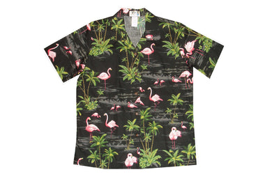 Women Relax Camp Shirt Pink Flamingo Island