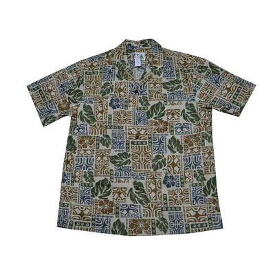 Mystical Tapa Cotton Men's Aloha Shirt
