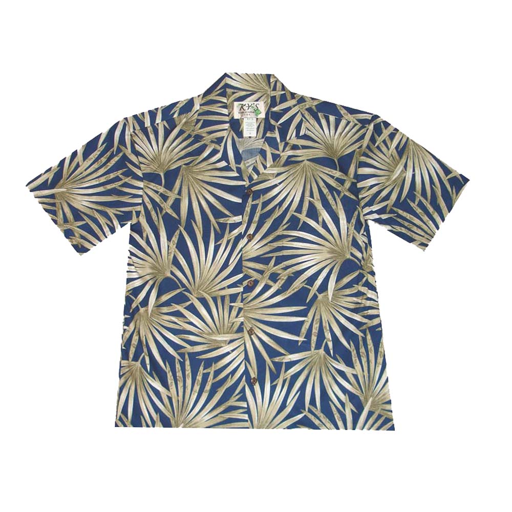 Palm Leaf Fever Cotton Men's Aloha Shirt