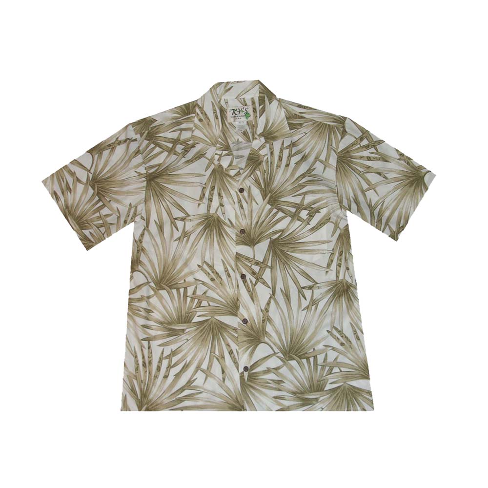 Palm Leaf Fever Cotton Men's Aloha Shirt