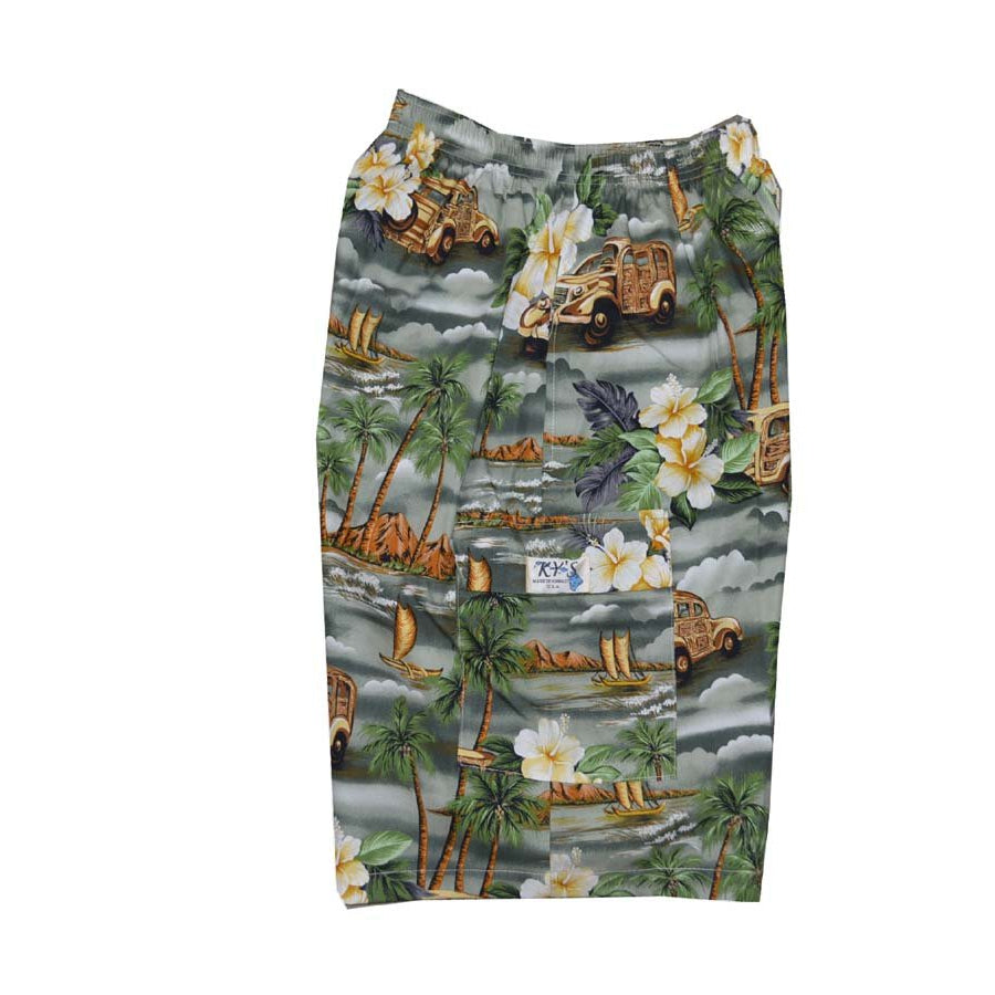 Woody Car Island Men's Hawaiian Shorts