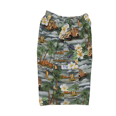 Woody Car Island Men's Hawaiian Shorts