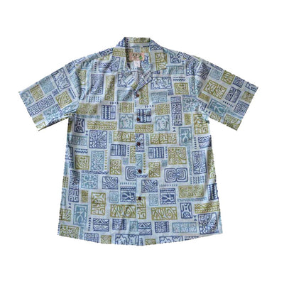 Vintage Tapa Cotton Men's Aloha Shirt