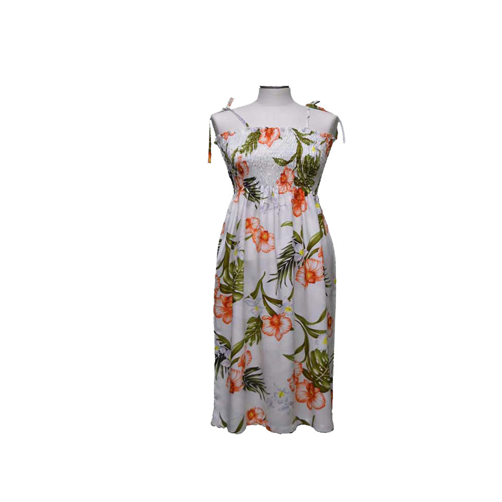 Akupu Orchid Smock Top Hawaiian Rayon Dress – KY'S ALOHA SHIRTS