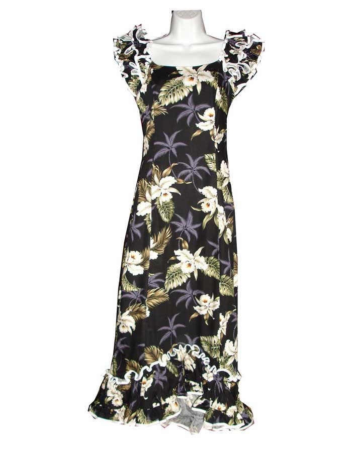 open lace back dress Mele Purple Hawaiian Maxi Dress