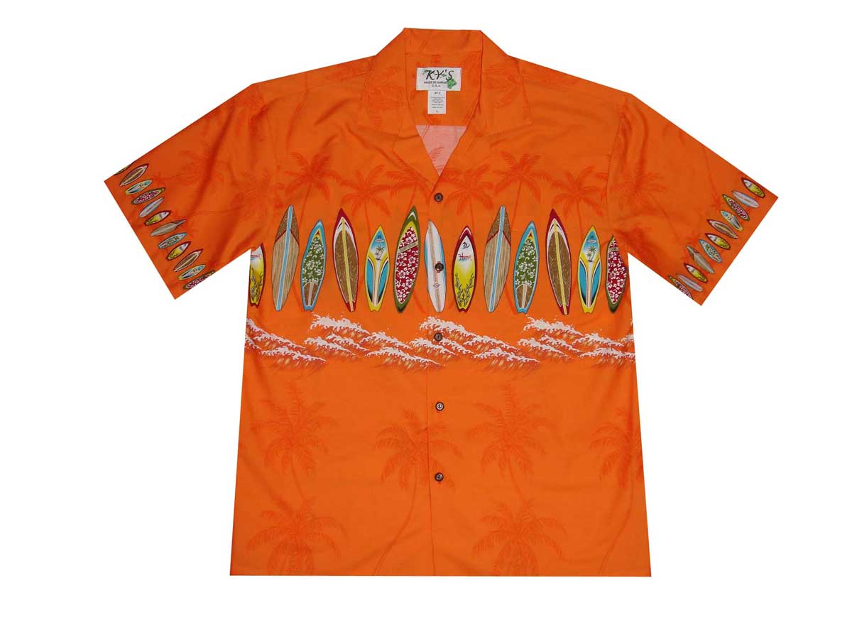 Ky’s Waikīkī surf shirt with engineered border print