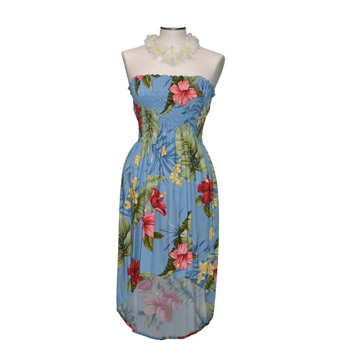 Makakilo Hibiscus Rayon Midi Hawaiian Dresses |Hawaii dress for party – KY'S ALOHA SHIRTS