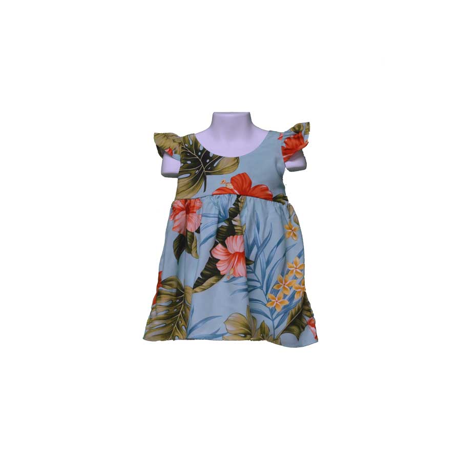 sachin and babi light blue dress Girls Tropical Print Hawaiian Dresses, Lots of Styles. Paradise Clothing Co