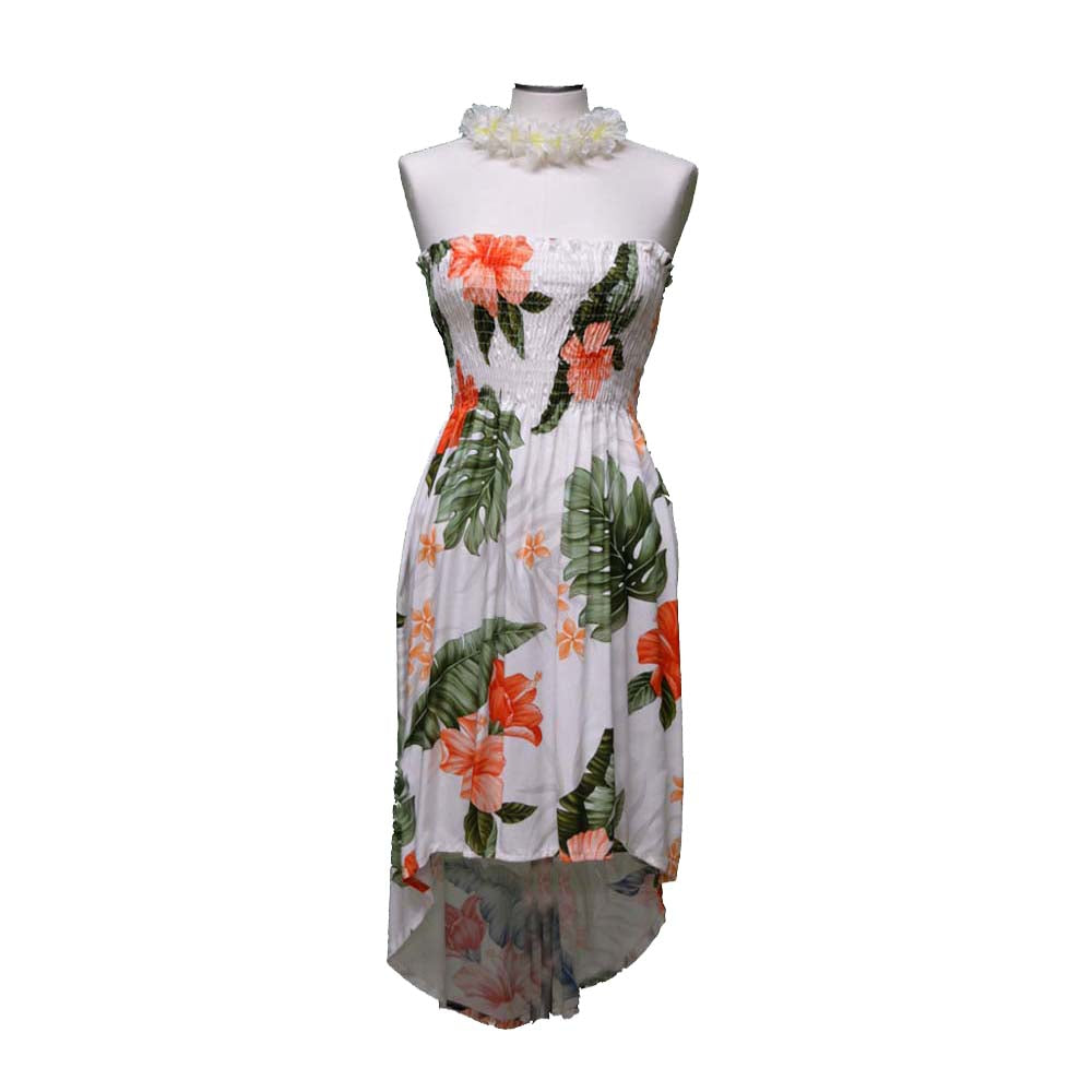 Makakilo Hibiscus Rayon High Low Midi Hawaiian Dresses Made in Hawaii -USA Makakilo Hibiscus Rayon High Low Midi Hawaiian Dresses Made in Hawaii -USA