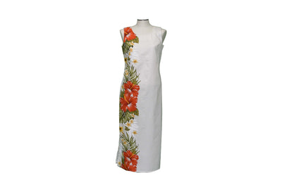 Aloha Flowers Border Design Long Tank Dress