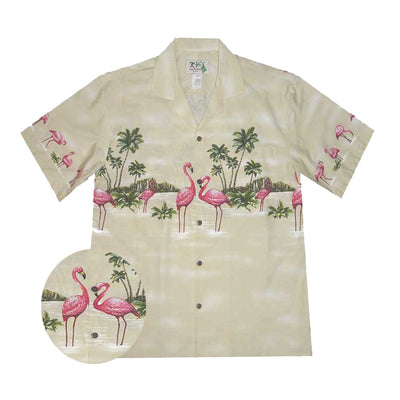Pink Flamingo Big and Tall Royal Hawaiian Cotton Shirt 4XL