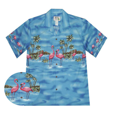 Pink Flamingo Big and Tall Royal Hawaiian Cotton Shirt 4XL