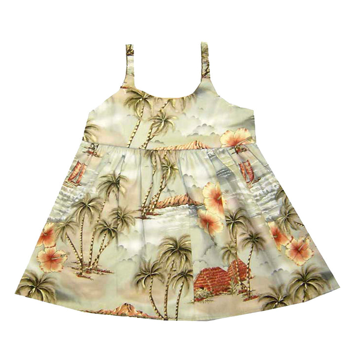 Polynesian Culture Cotton Hawaiian Bungee Girls Dress Keiki's