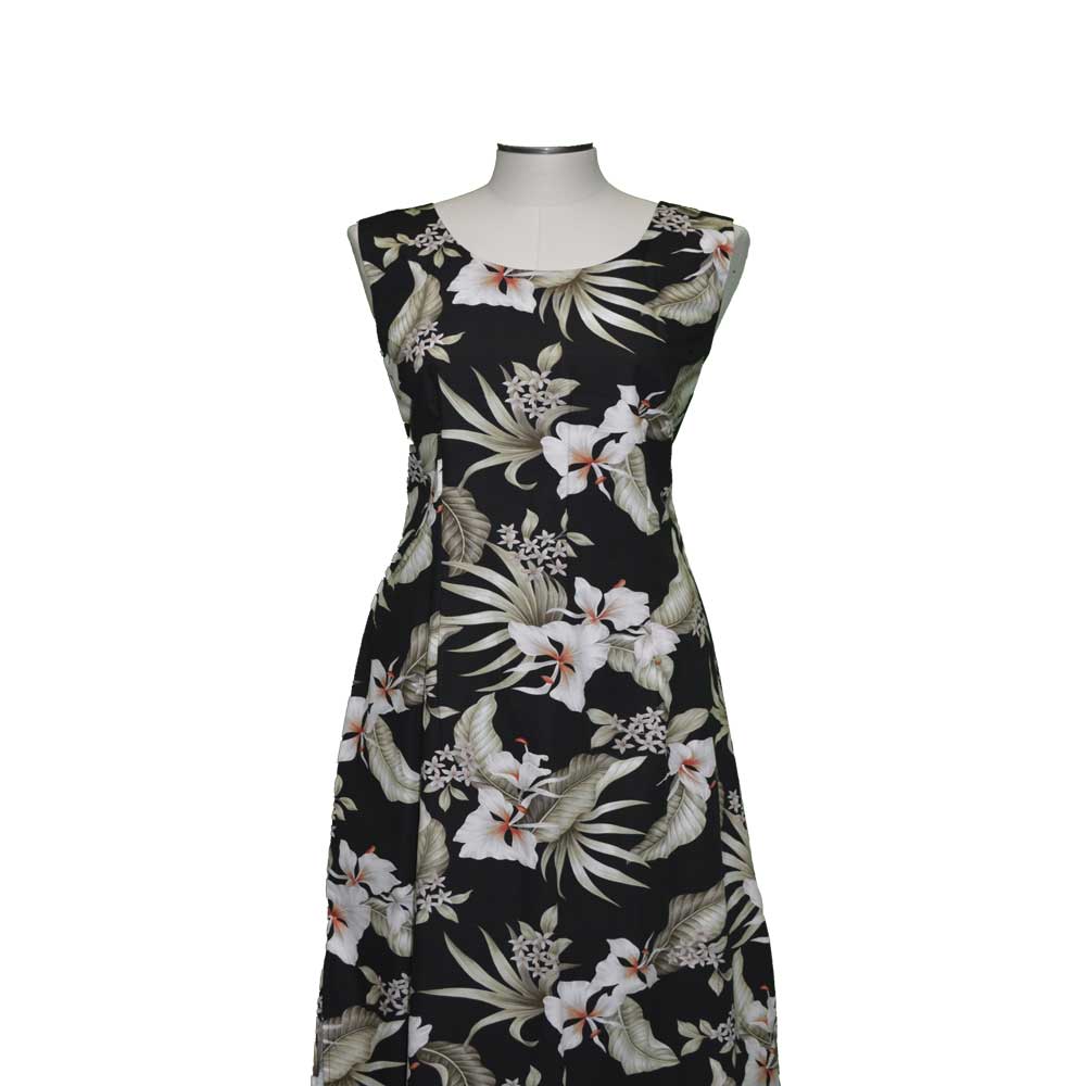 Tropical Orchid Cotton Long Hawaiian Tank Dresses | Made In Hawaii Luau Dress KY'S ALOHA SHIRTS Tropical Orchid Cotton Long Hawaiian Tank Dresses | Made In Hawaii Luau Dress KY'S ALOHA SHIRTS