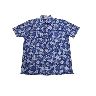 White Hibiscus Slim Fit Short Sleeve Button-Up Hawaiian Shirt